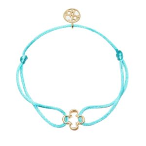 سوار روزيتا إنسيجنيا من كارولينا هيريرا خيط حرير – ازرق تركواز