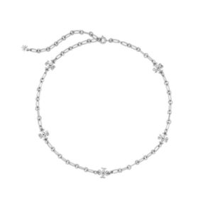 عقد توري بورش رقيق من سلسلة روكسان فضي