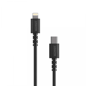 كيبل أنكر للأيفون لايتنج الى تايب سي سلك 1.80 متر-  6 قدم – أسود