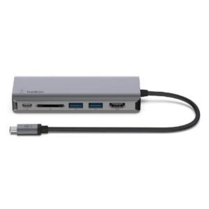 محول موزع متعدد المنافذ 6 في 1 يو اس بي سي من بيلكن – فضي