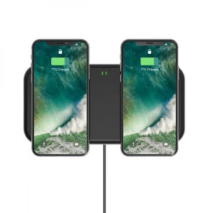 قاعدة شحن لاسلكي من راف باور مزدوجة 10 واط – أسود